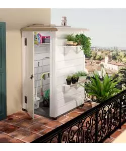CASETTA DA GIARDINO IN PVC GAROFALO "TUSCANY EVO 100 REVERSO" L.139 X P.95 X H.201